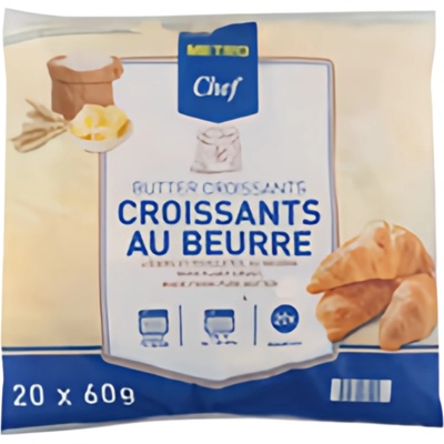 Metro Chef Croissant máslový 20 x 60 g