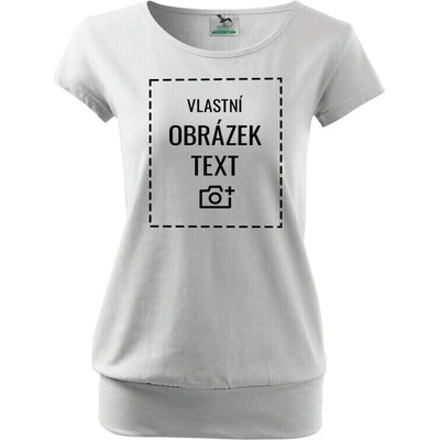 Bezvatriko.cz Dámské tričko volnějšího střihu s vlastním potiskem Bílá