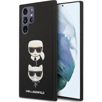 KARL LAGERFELD Гръб Karl Lagerfeld Saffiano K and C Heads Case за Samsung Galaxy S22 Ultra - Черен