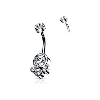 Šperky4U ocelový piercing do pupíku BS0008-C