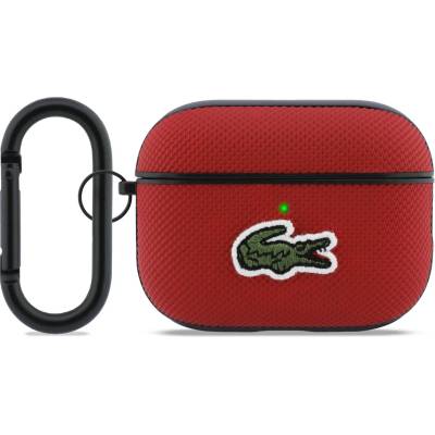 Lacoste Калъф Lacoste Petit Pique Croc Logo Patch за AirPods Pro 3 червен (LCAP3PVCR)