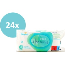 Pampers Vlhčené ubrousky Harmonie Aqua 24 x 48 ks