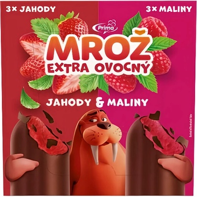 Mrož jahoda, malina multipack 6x50ml 300ml
