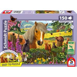 Schmidt Spiele - Puzzle A sweet encounter in the paddock - 150 piese