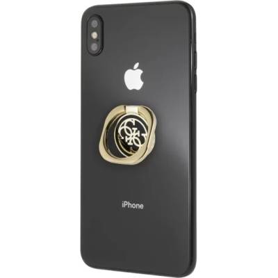 GUESS златисто-черна стойка за пръст 4G (GURSEQGBK)