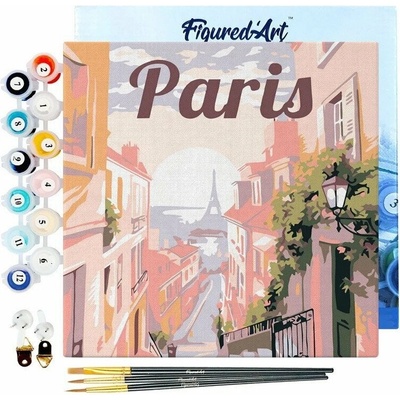 Figured ART Mini malování podle čísel Travel Poster PARIS 20 x 20 cm na rámu – Hledejceny.cz