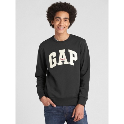 GAP Logo Fleece Crewneck Sweatshirt černá