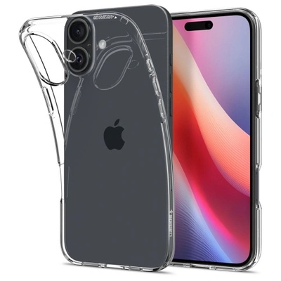 Apple Силиконов калъф кейс Spigen Liquid Crystal за iPhone 16, прозрачен