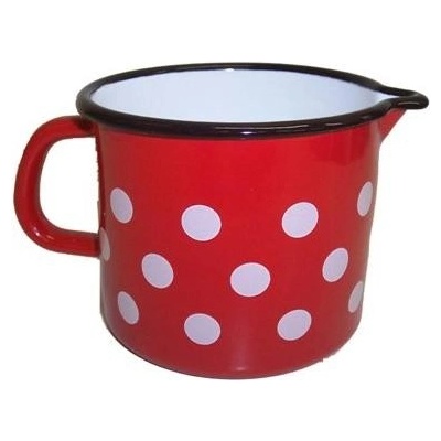 Metalac Hrnček smaltovaný s výlevkou 12 cm 1000 ml