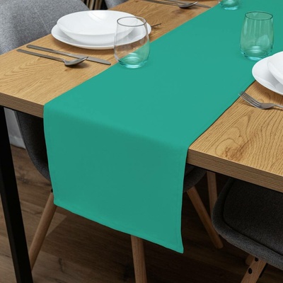 Biante Dekorační běhoun Rongo RG-091 Tyrkysově zelený 35x180cm