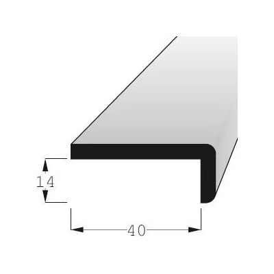 Lišta tvaru L 14x40mm, délka 200cm