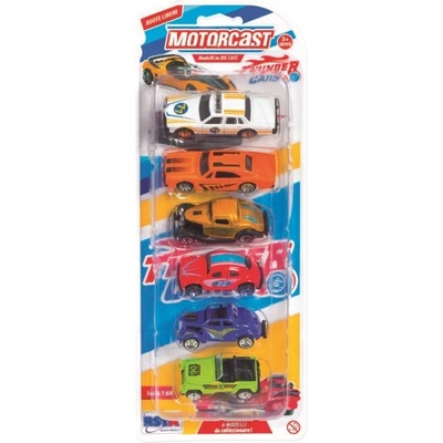 RS Toys Метални колички RS Toys - Motorcast, 6 броя, 1: 64 (10320)