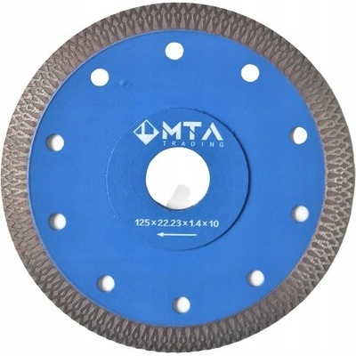 Diamantový kotouč MTA pro řezání, srážení hran a broušení slinuté dlažby, dlaždic 125mm 1,2kg