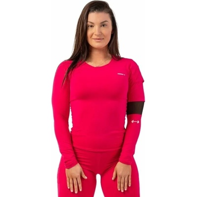 Nebbia Long Sleeve Smart Pocket Sporty Top Pink M Фитнес тениска