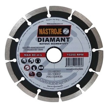 Nástroje cz Kotouč diamantový segmentový 150 x 2,0 x 22,2 mm IM-DK-S150