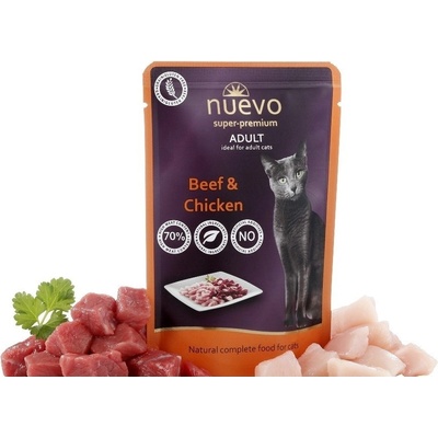 Nuevo ADULT kuracie a hovädzie mäso 85 g