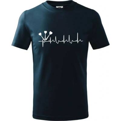 EKG šípky tričko detské tmavomodrá