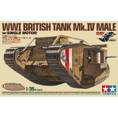 Tamiya WWI British Tank Mk.IV Male + motor + 5 figurek 1:35