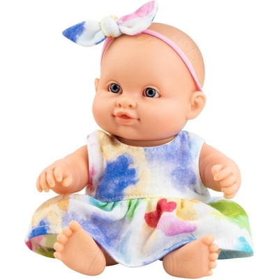 Paola Reina Realistická holčička Irina v barevných šatičkách Španělska Los Peques 21 cm