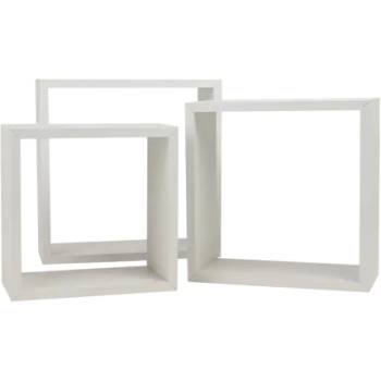 Image 1 of DOMAX ЕТАЖЕРКИ КВАДРАТНИ fss 100 270/240/210мм БЯЛ К-КТ 3бр (67221 , 66663)