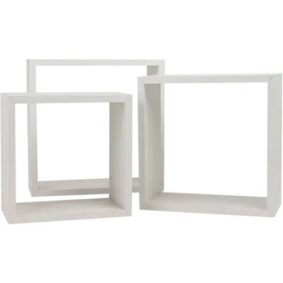 DOMAX ЕТАЖЕРКИ КВАДРАТНИ fss 100 270/240/210мм БЯЛ К-КТ 3бр (67221 , 66663)