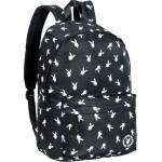 Playboy Ученическа раница, Playboy, Bunny Pattern, 45 x 33 x 18 см, Черен