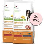 Natural Trainer Natural SENSITIVE Без Глутен Възрастни Средни / Макси Патешко 2 x 12 кг