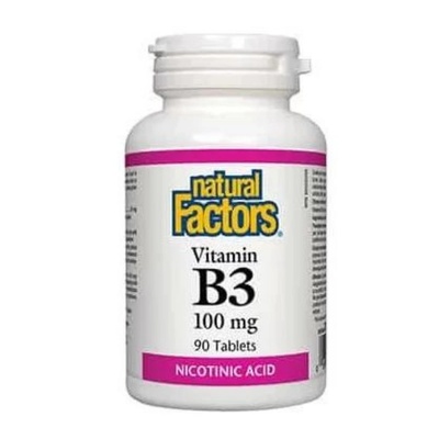 Natural Factors Vitamin B3/ Витамин В3 х 90 таблетки Natural Factors (1220 NF)
