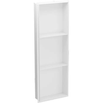 Mexen X-Wall-NR вградена полица без фланец с рафт 90 x 30 см, бяла - 1921903010S (1921903010S)