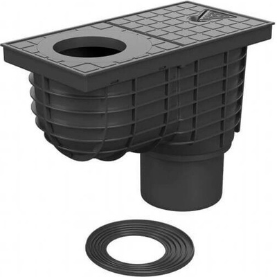 Geiger Lapač střešních splavenin spodní 50-125 mm 125 mm černý