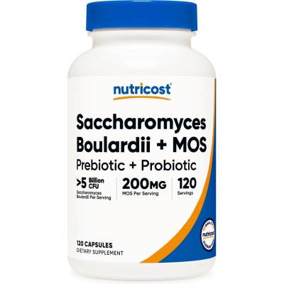 Nutricost Saccharomyces Boulardii + MOS, 120 капсули, Nutricost (57669 (800121) NC)