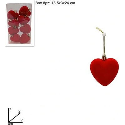 MAKRO - Srdcia zamat. 7cm 8ks box
