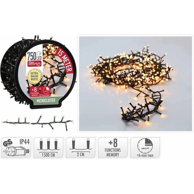 HOMESTYLING Vianočný svetelný reťaz teplá biela 750 LED 15 m KO-AX8521120