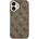 GUESS Гръб Guess PU Leather 4G Gold Frame MagSafe Case за iPhone 17 - Кафяв