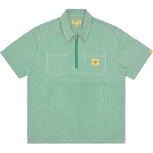 ICECREAM Блуза с яка ICECREAM Men's Short Sleeve Polo Shirt - Green/White Stripe