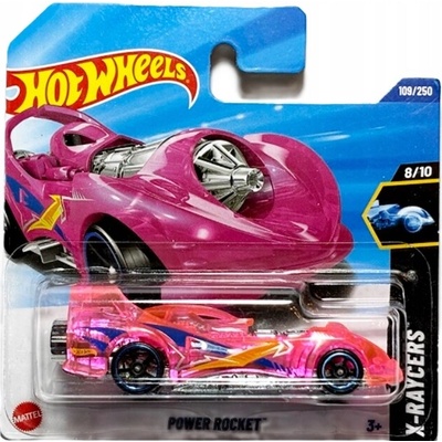 Hot Wheels Power Rocket růžové