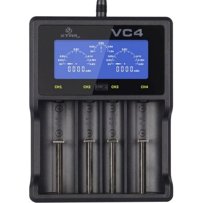 Xtar Зарядно устройство Xtar VC4 за Li-ion и NiMH цилиндрични батерии (6952918320364)