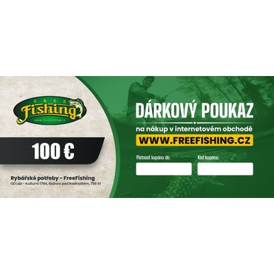 Dárkový poukaz Freefishing 100 €
