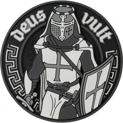 Nášivka 3D M-Tac Deus Vult PVC – Black/White