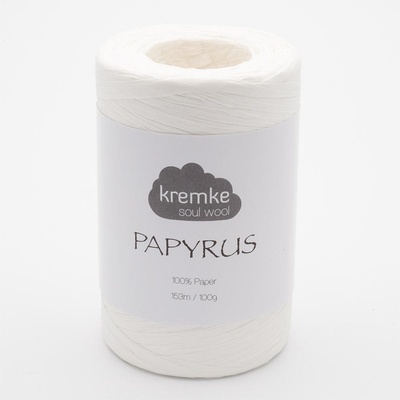 kremke soul wool Papírová příze Papyrus White