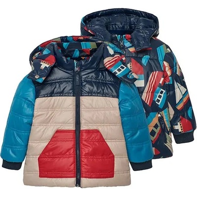 BOBOLI Анорак Boboli Reversible parka - Blue (Ship Print)
