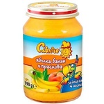 Слънчо пюре ябълка, банан и праскова - 190 г