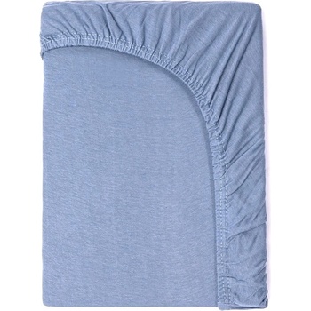 Good Morning Бебешки син памучен чаршаф с ластик , 70 x 140/150 cm - Good Morning (0200.20.39)