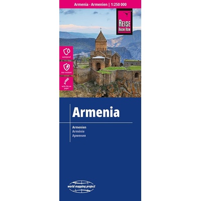 Reise Know-How Verlag mapa Armenia 1:250 t. voděodolná