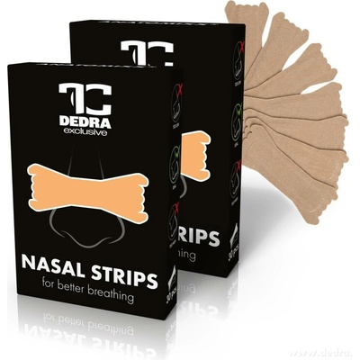 NASAL STRIPS nosní pásky pro lepší dýchání 2 × 30 ks béžové