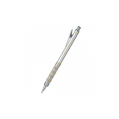 Автоматичен молив Pentel Graphgear, дебелина на линията 0.9 mm, с индикатор за видът на заредения графит, сребрист (OK26934)