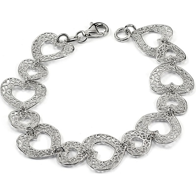 Šperky Nina Stříbrný náramek srdce 925/1000 nar ag H 297