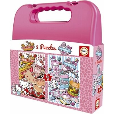 EDUCA v kufříku Hello Kitty a přátelé 2x48 dílků – Hledejceny.cz