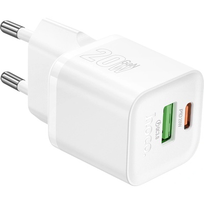 hoco. N65 Ingenious PD20W+QC3.0 USB-C, USB-A зарядно устройство (ЕС)