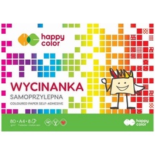 happy color Barevné papíry samolepicí 80g/m2 8 listů A4